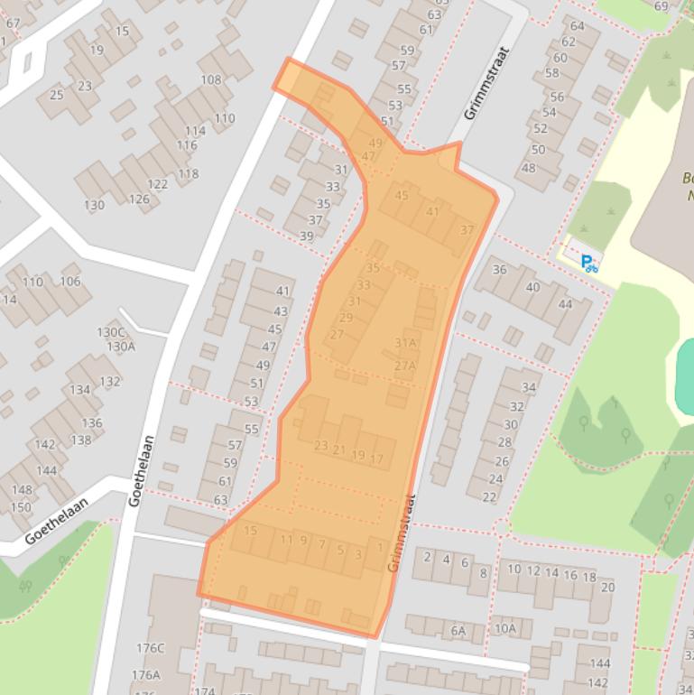 Kaart van postcodegebied 5924EA.