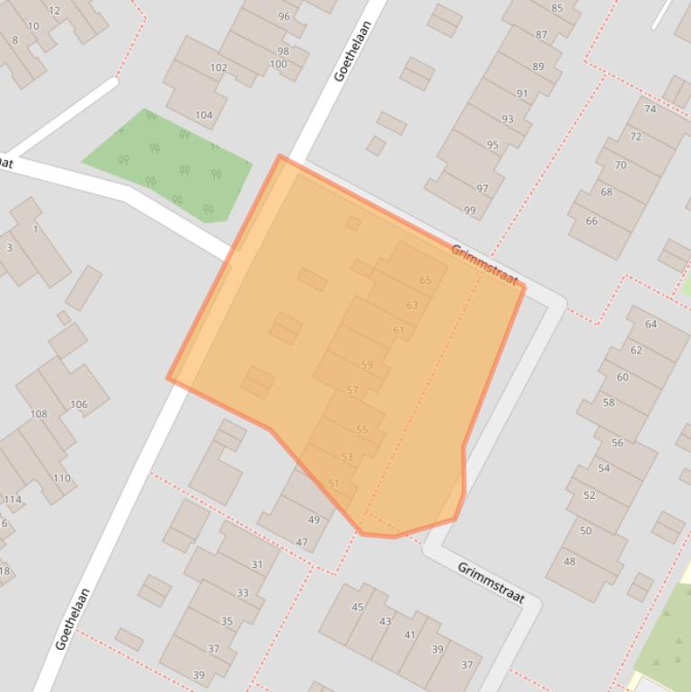 Kaart van postcodegebied 5924EB.