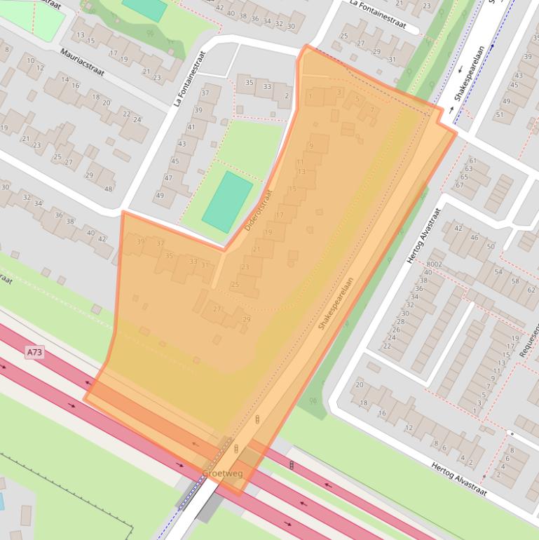 Kaart van postcodegebied 5924EG.
