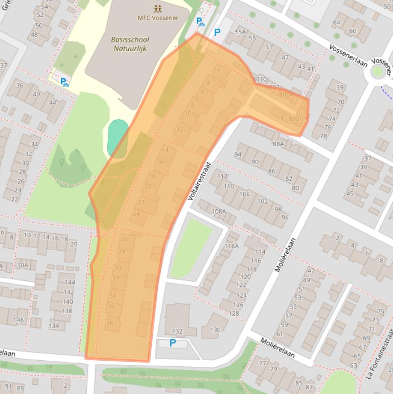 Kaart van postcodegebied 5924EH.