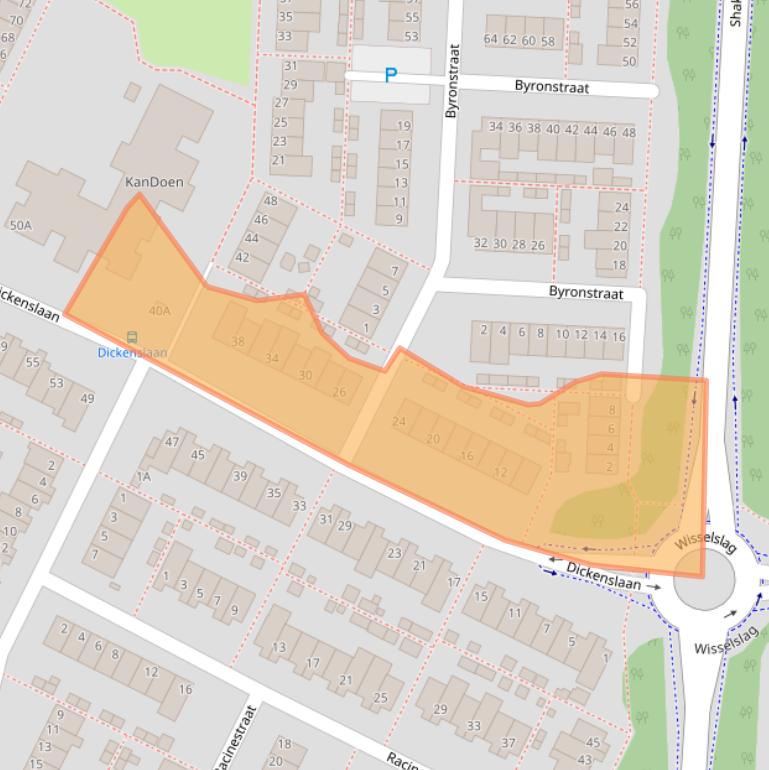 Kaart van postcodegebied 5924VW.