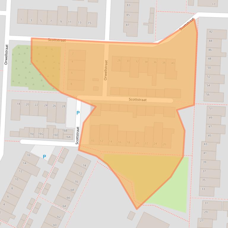 Kaart van postcodegebied 5924XH.