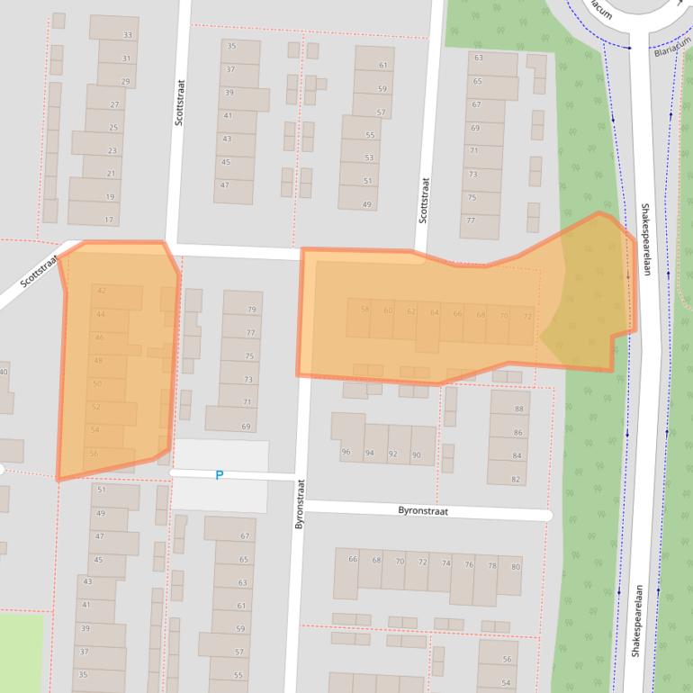 Kaart van postcodegebied 5924XJ.