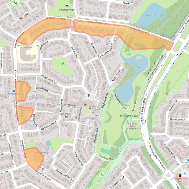 Kaart van postcodegebied 5925AC.
