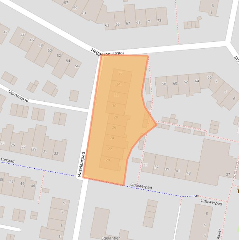 Kaart van postcodegebied 5925AX.