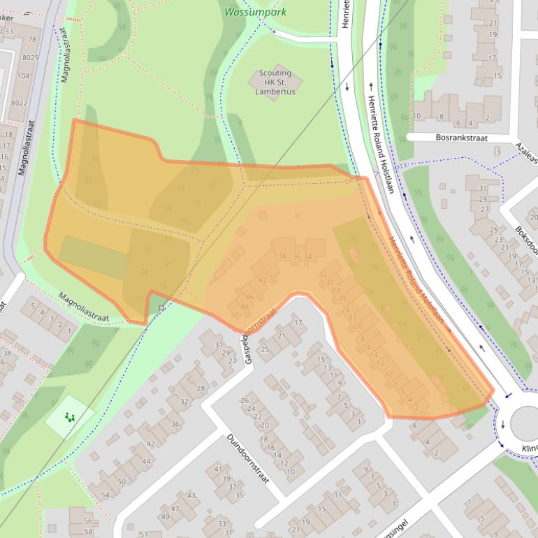 Kaart van postcodegebied 5925BA.
