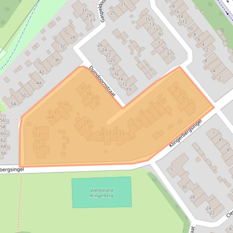 Kaart van postcodegebied 5925BD.