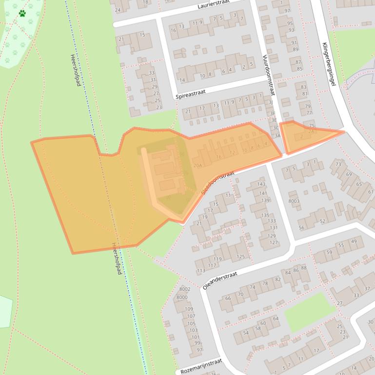 Kaart van postcodegebied 5925DA.