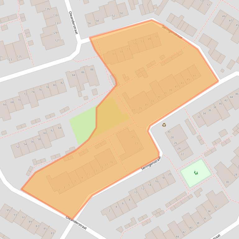 Kaart van postcodegebied 5925EN.