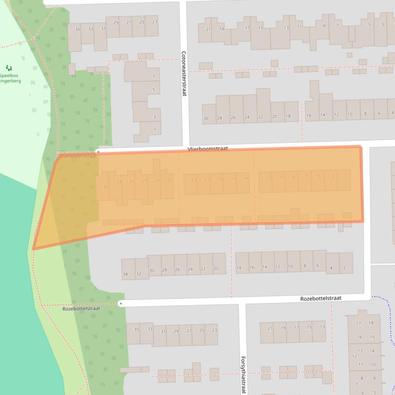 Kaart van postcodegebied 5925GB.