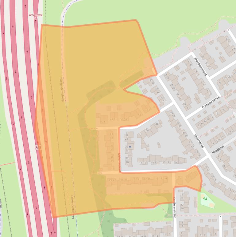 Kaart van postcodegebied 5925HD.