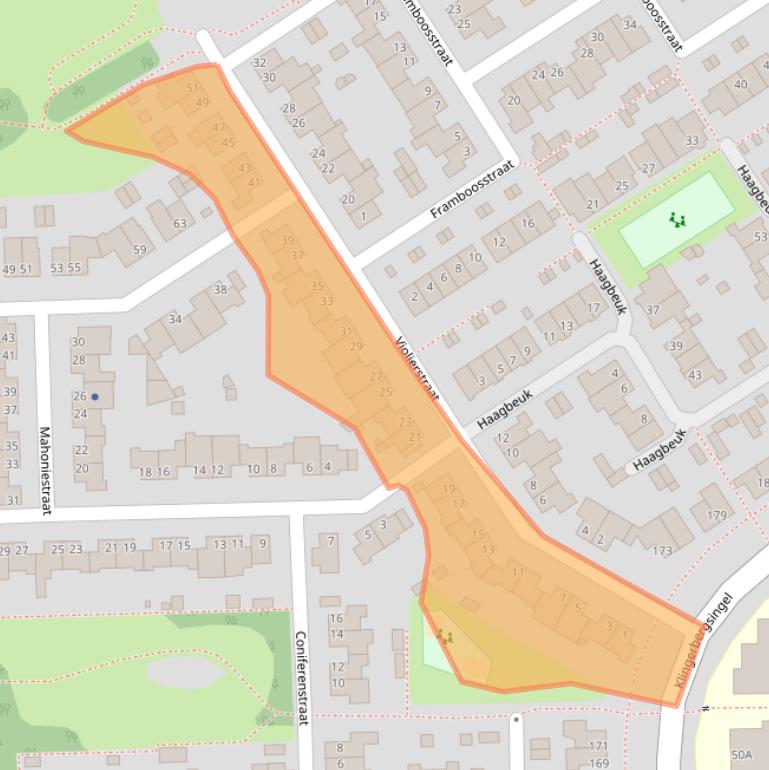Kaart van postcodegebied 5925HG.