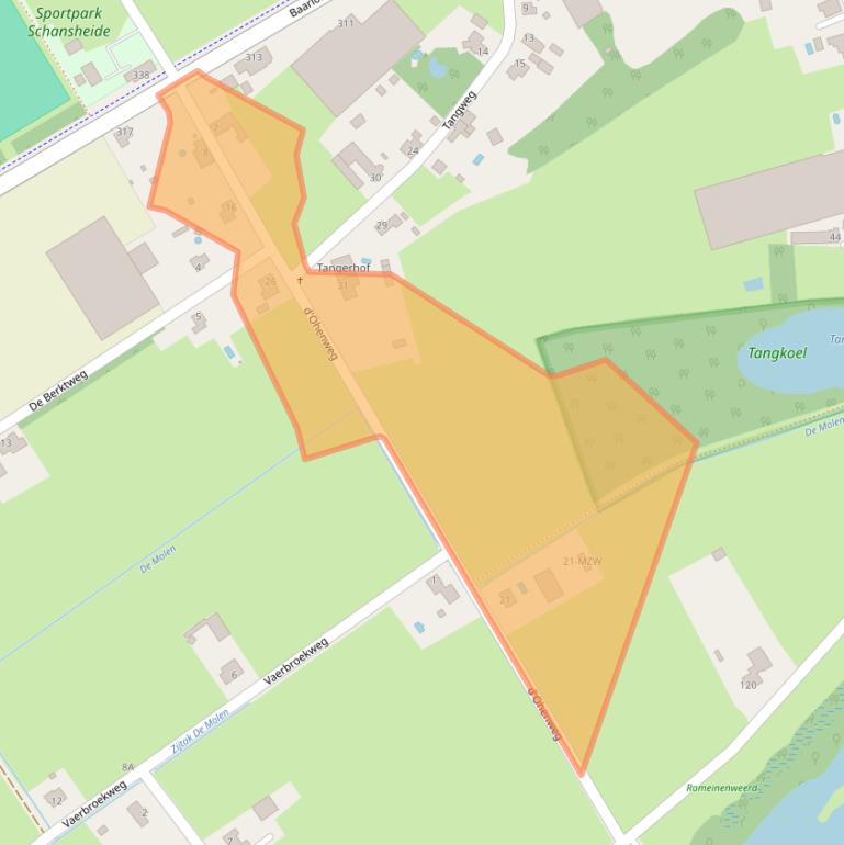 Kaart van postcodegebied 5926PD.