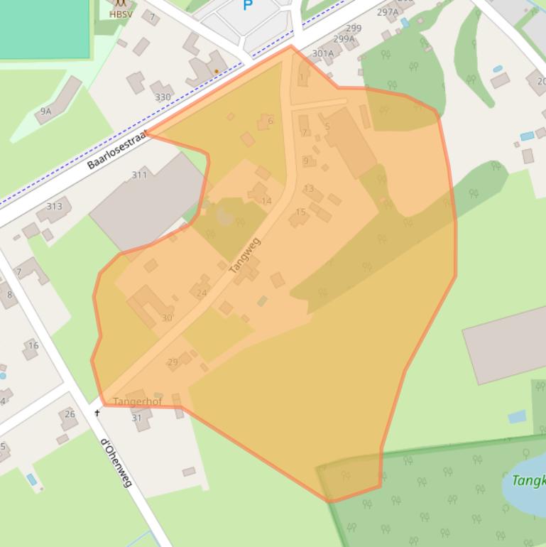 Kaart van postcodegebied 5926PG.