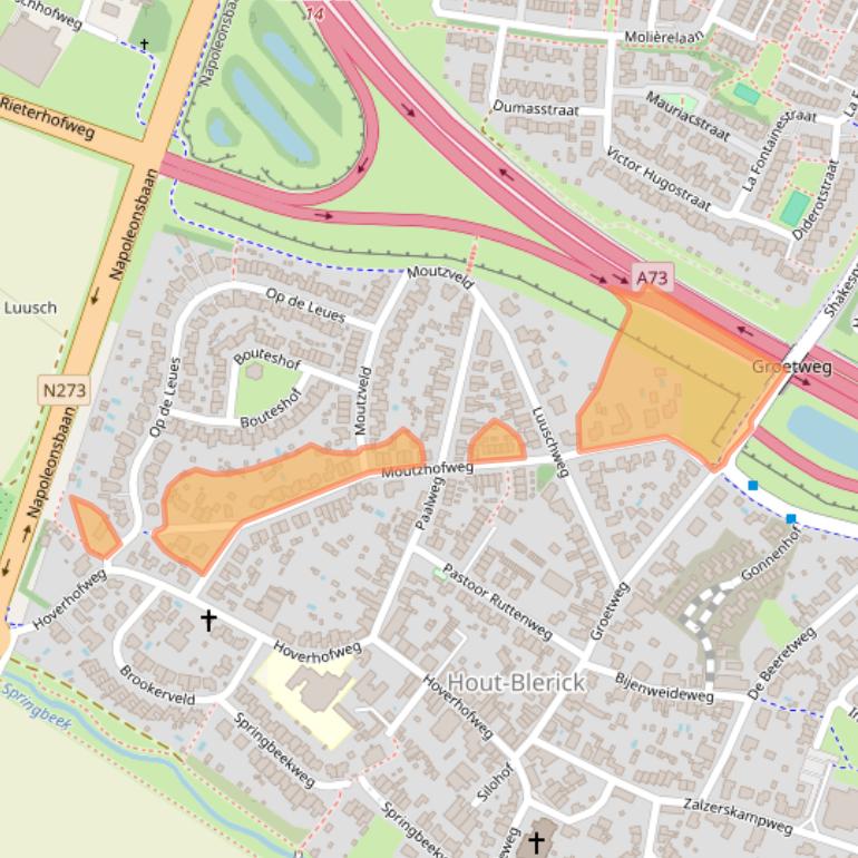 Kaart van postcodegebied 5926RB.