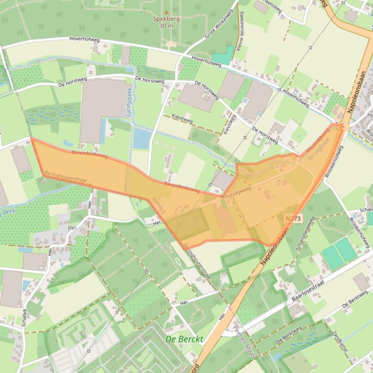 Kaart van postcodegebied 5926RN.