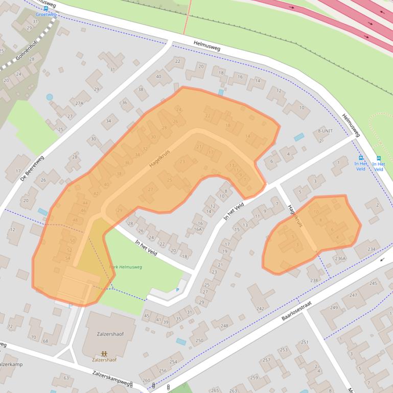 Kaart van postcodegebied 5926VX.