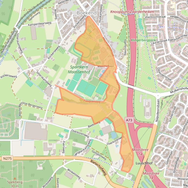 Kaart van postcodegebied 5927NP.