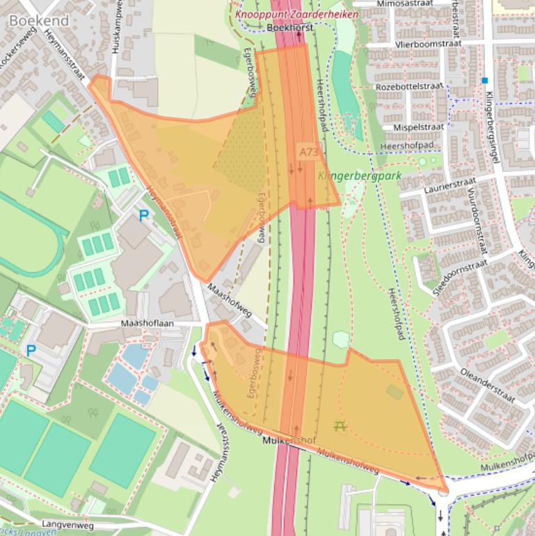 Kaart van postcodegebied 5927NS.