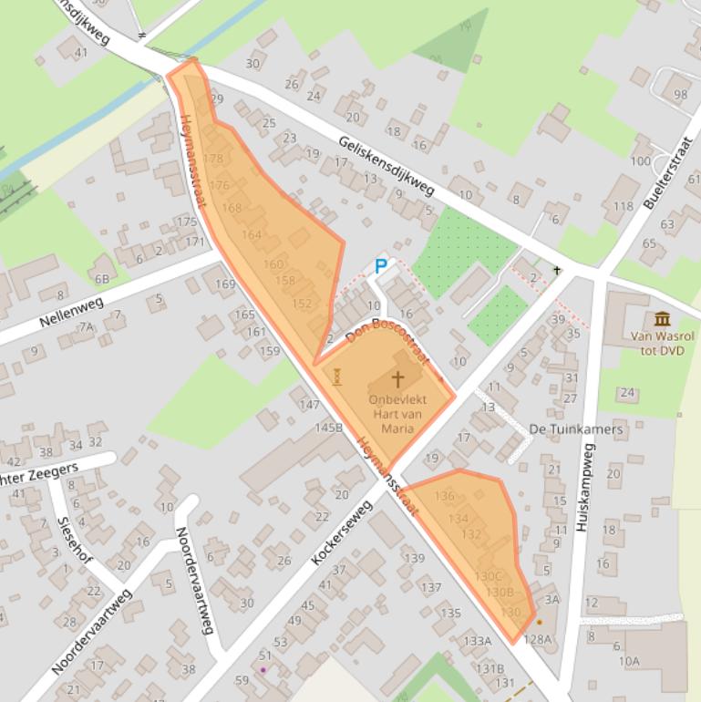 Kaart van postcodegebied 5927NT.