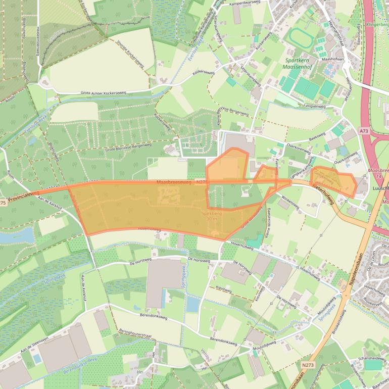 Kaart van postcodegebied 5927NZ.
