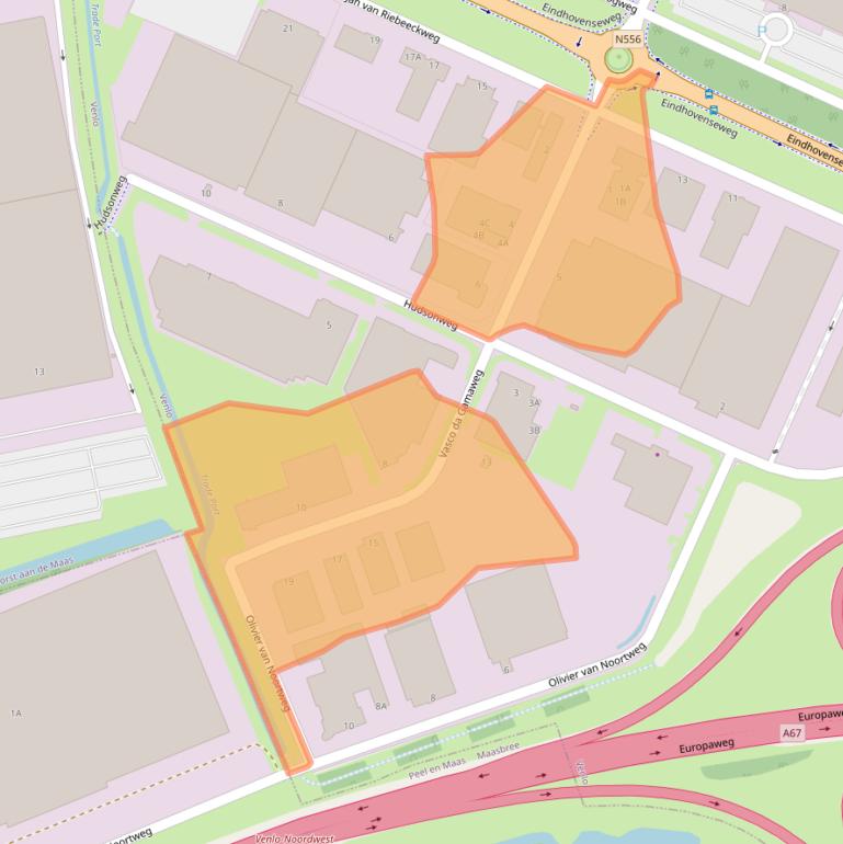 Kaart van postcodegebied 5928LD.