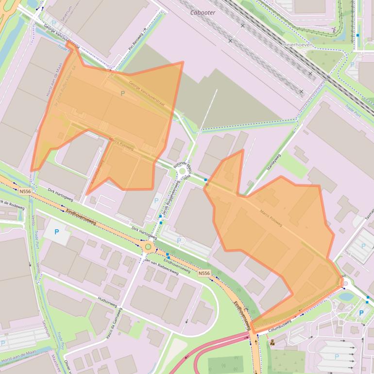 Kaart van postcodegebied 5928LE.