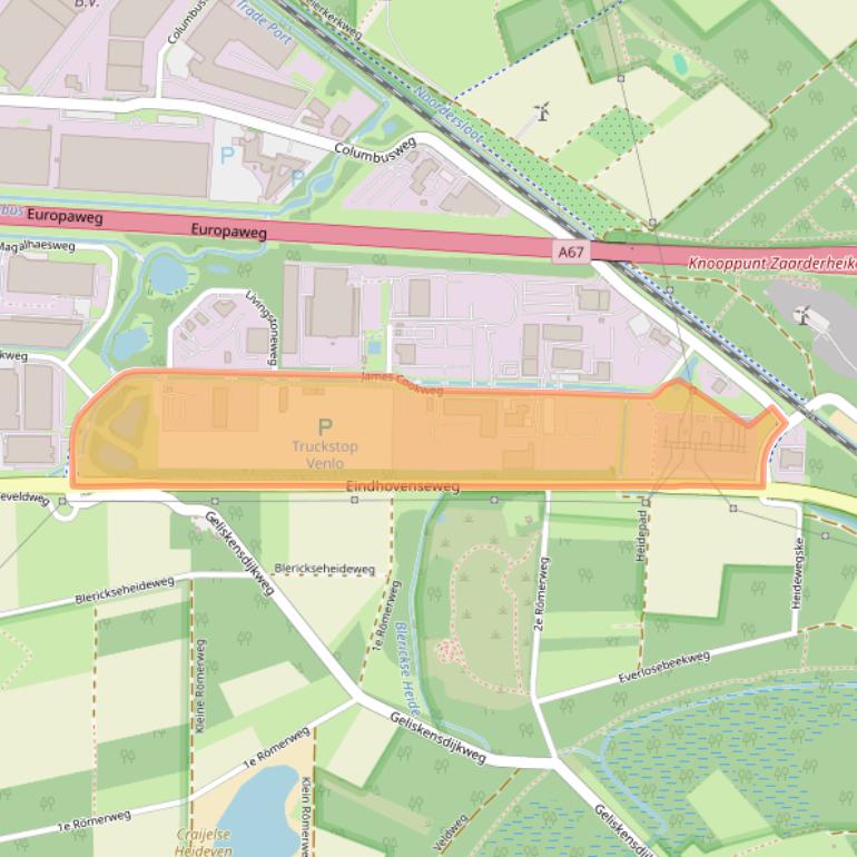Kaart van postcodegebied 5928LJ.