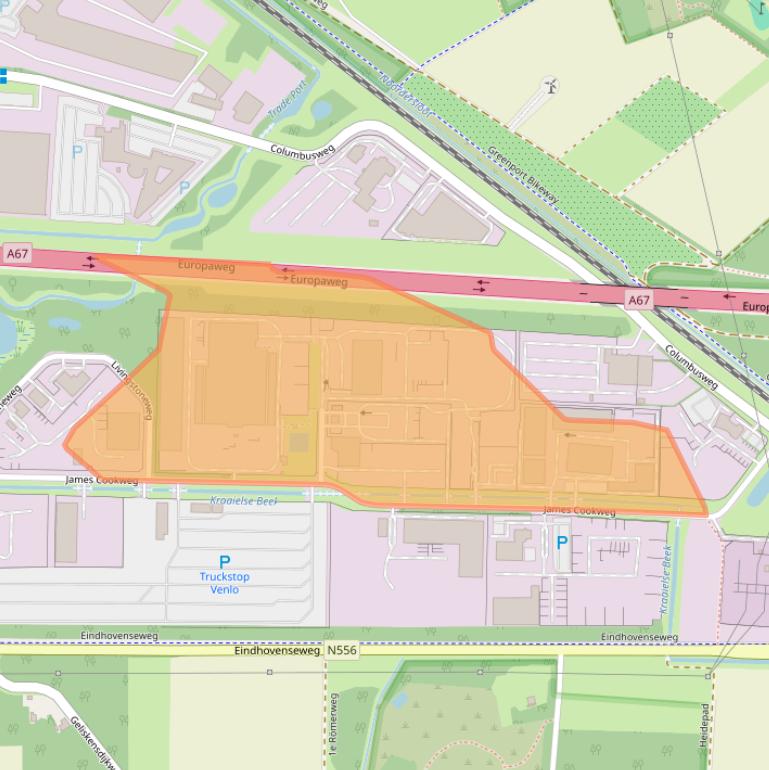 Kaart van postcodegebied 5928LK.