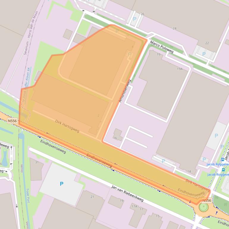 Kaart van postcodegebied 5928LT.