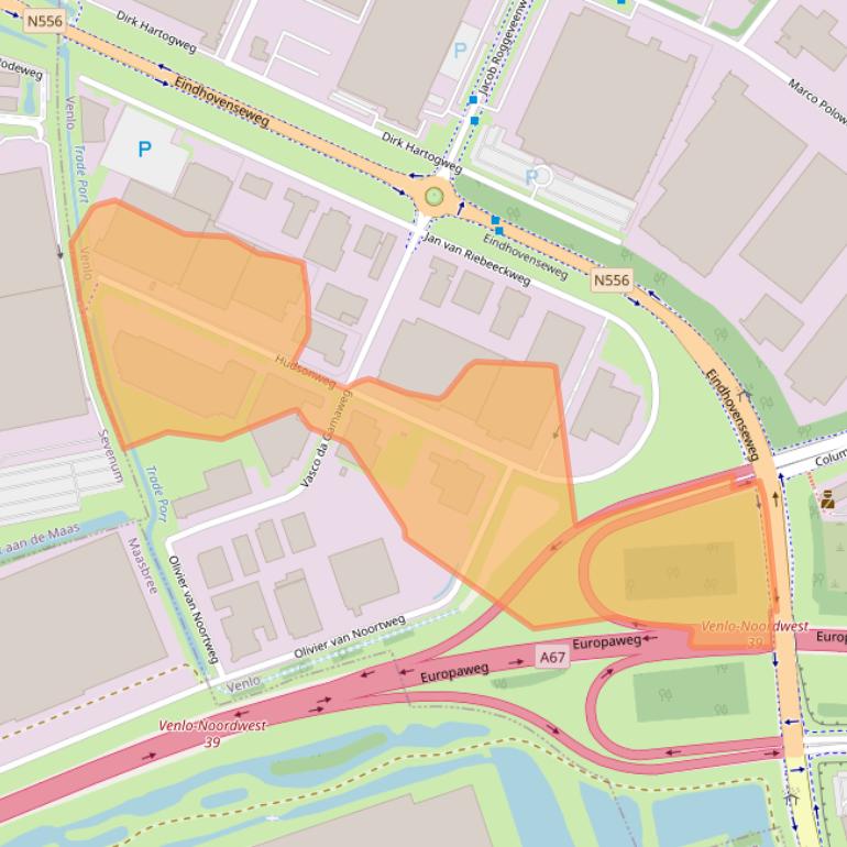 Kaart van postcodegebied 5928LW.