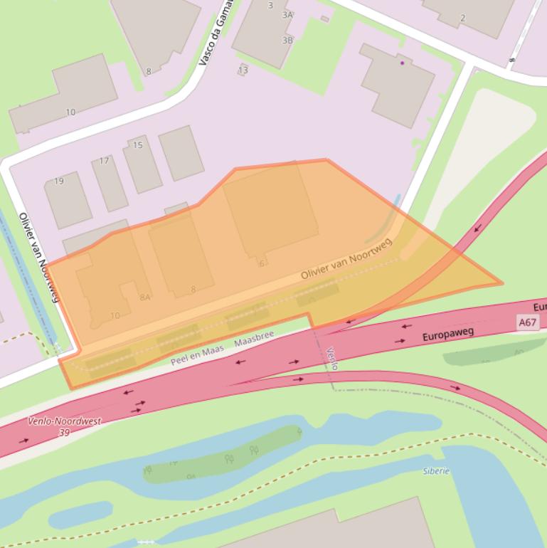 Kaart van postcodegebied 5928LX.