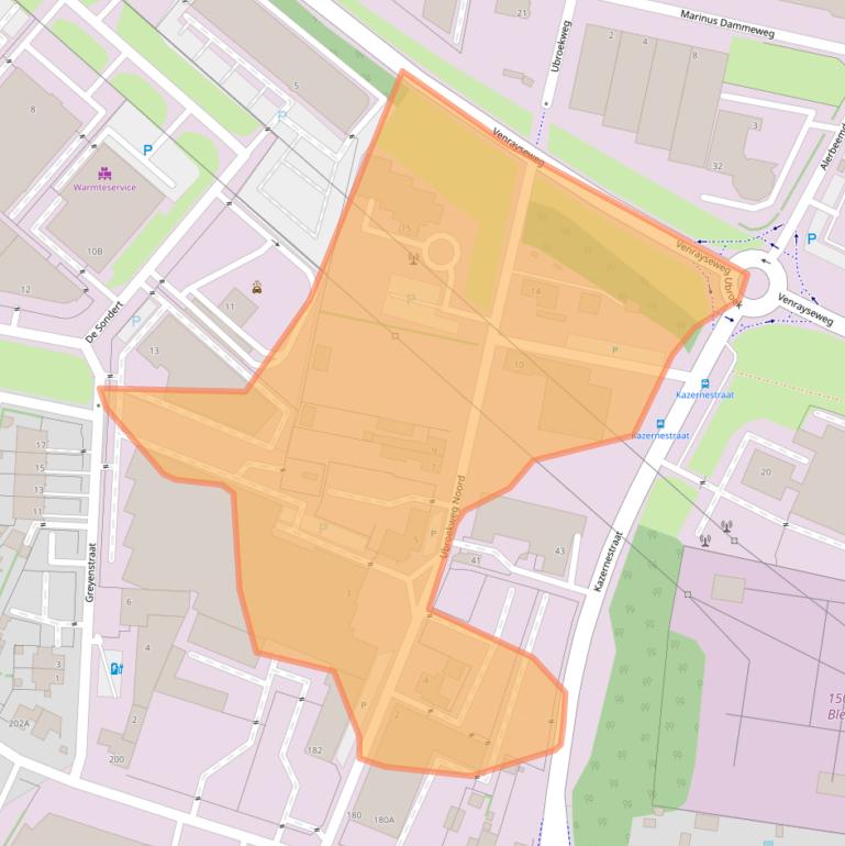 Kaart van postcodegebied 5928MT.