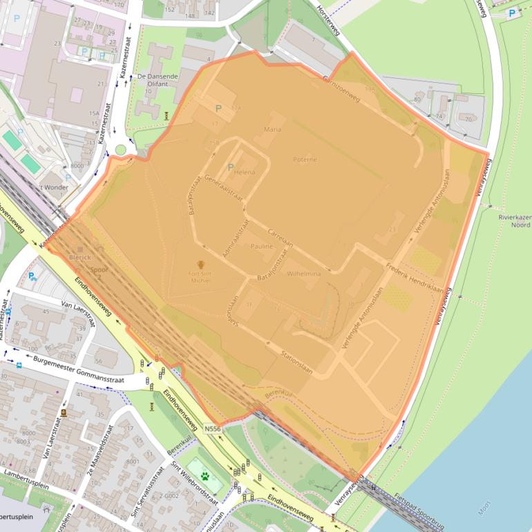 Kaart van postcodegebied 5928NA.