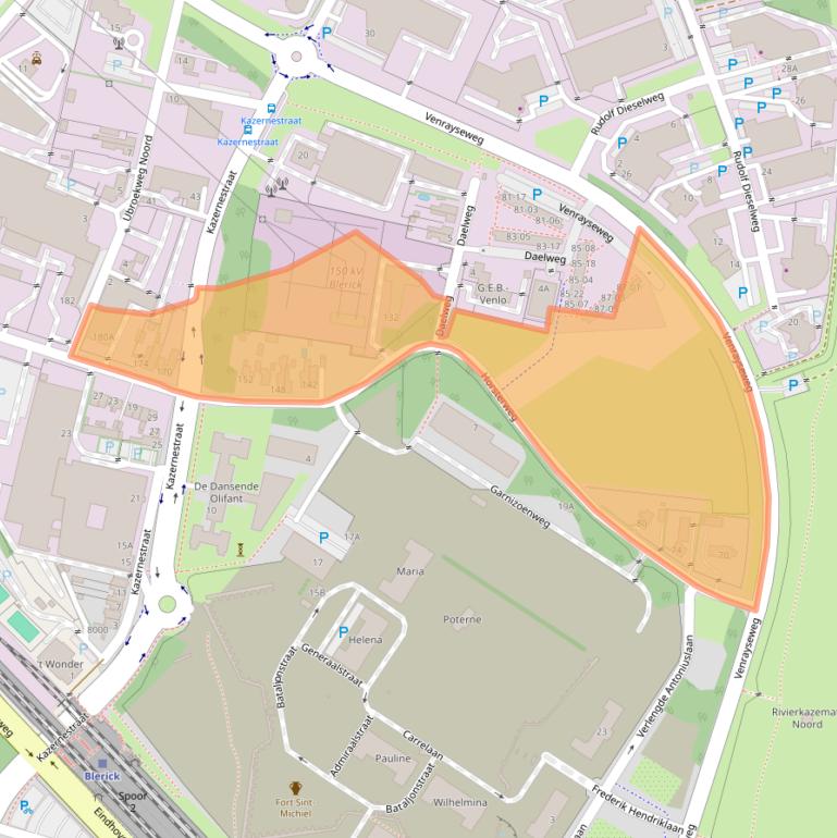 Kaart van postcodegebied 5928NE.
