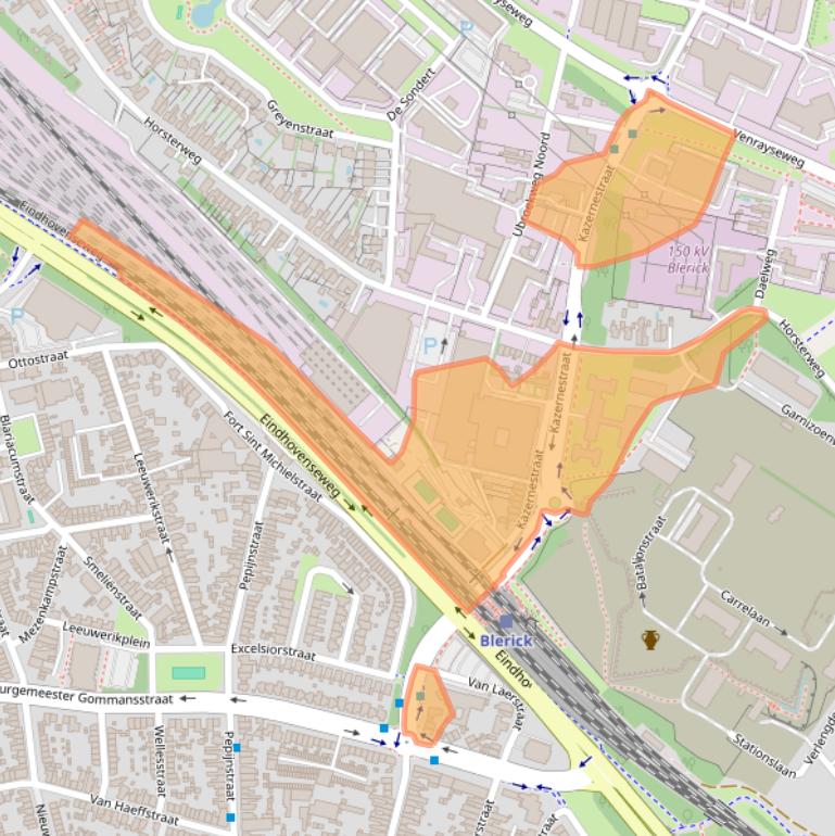 Kaart van postcodegebied 5928NL.