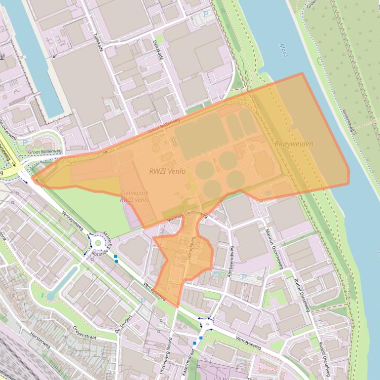 Kaart van postcodegebied 5928NM.