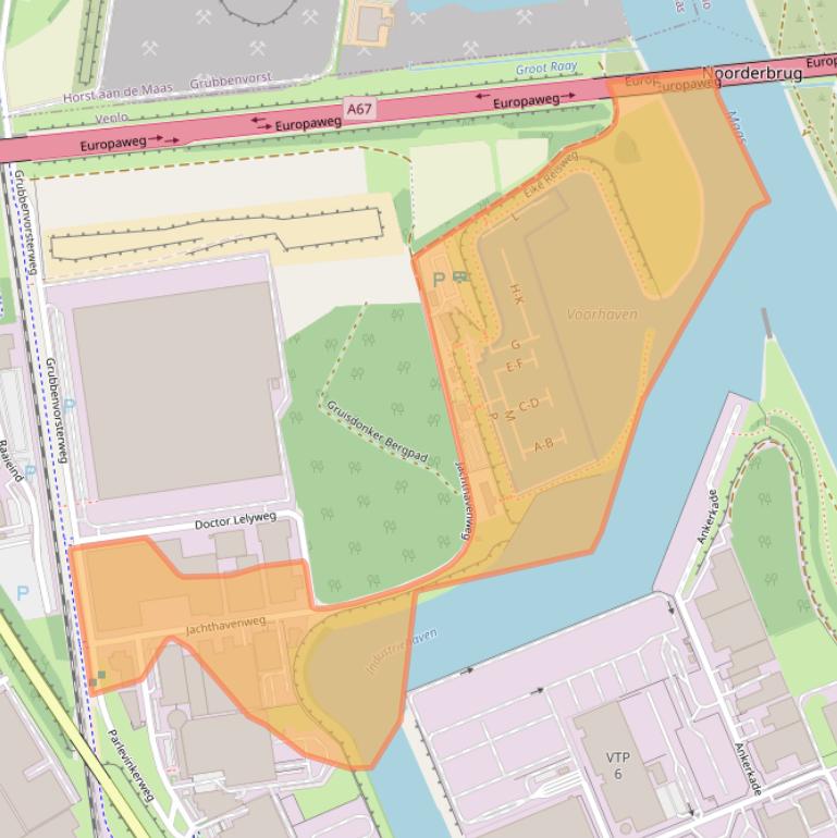 Kaart van postcodegebied 5928NT.