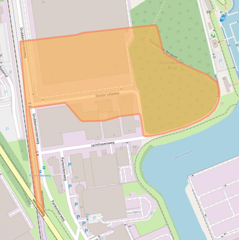 Kaart van postcodegebied 5928NW.