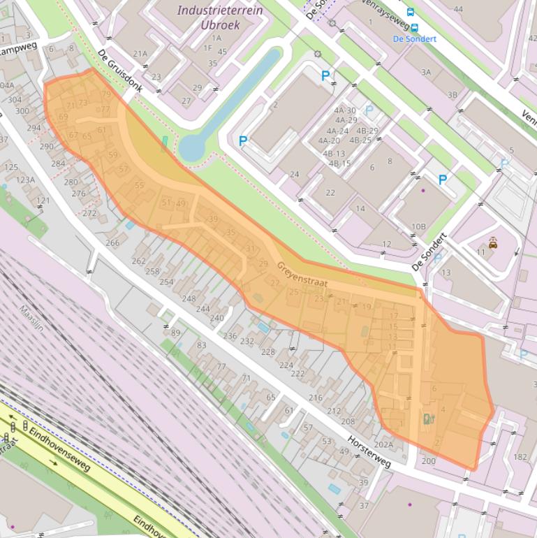 Kaart van postcodegebied 5928PM.