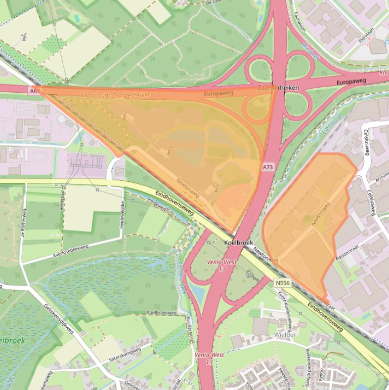 Kaart van postcodegebied 5928PN.