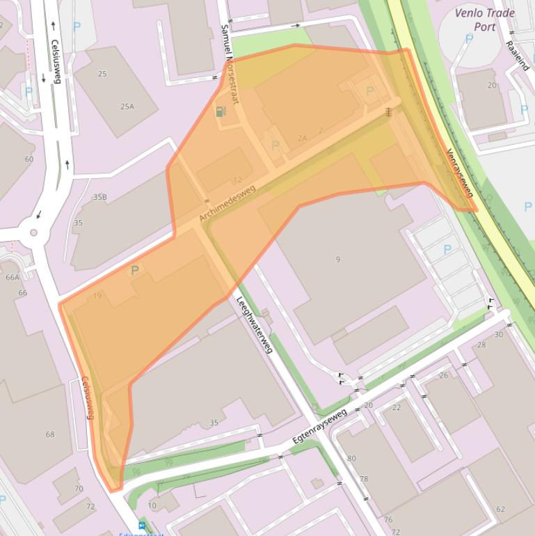 Kaart van postcodegebied 5928PP.