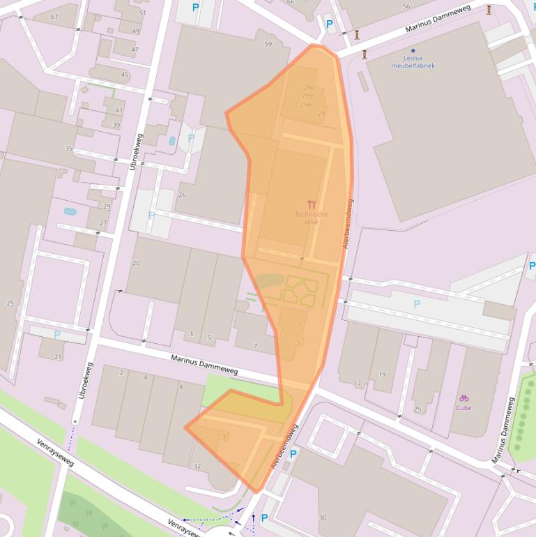 Kaart van postcodegebied 5928PV.