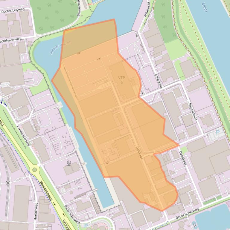 Kaart van postcodegebied 5928PZ.