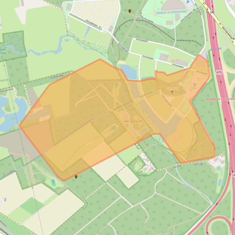 Kaart van postcodegebied 5928RC.