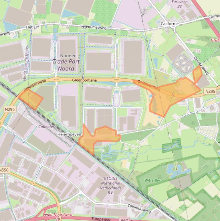 Kaart van postcodegebied 5928RN.
