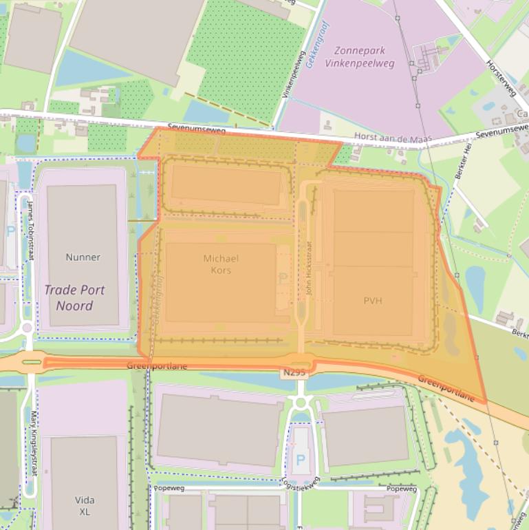 Kaart van postcodegebied 5928SJ.