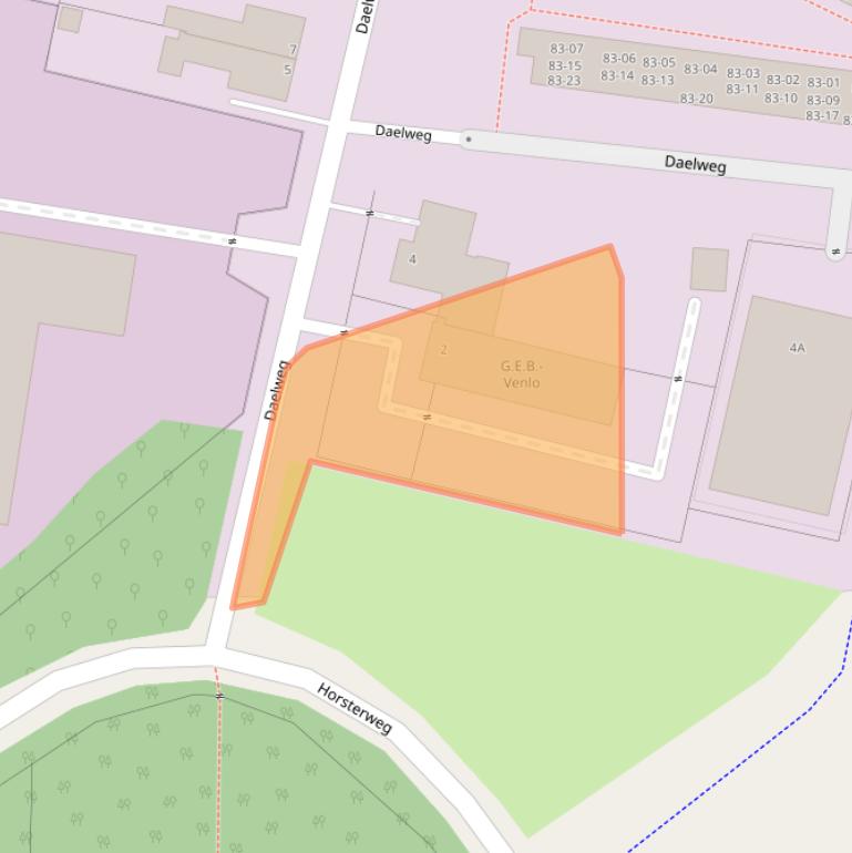 Kaart van postcodegebied 5928WK.