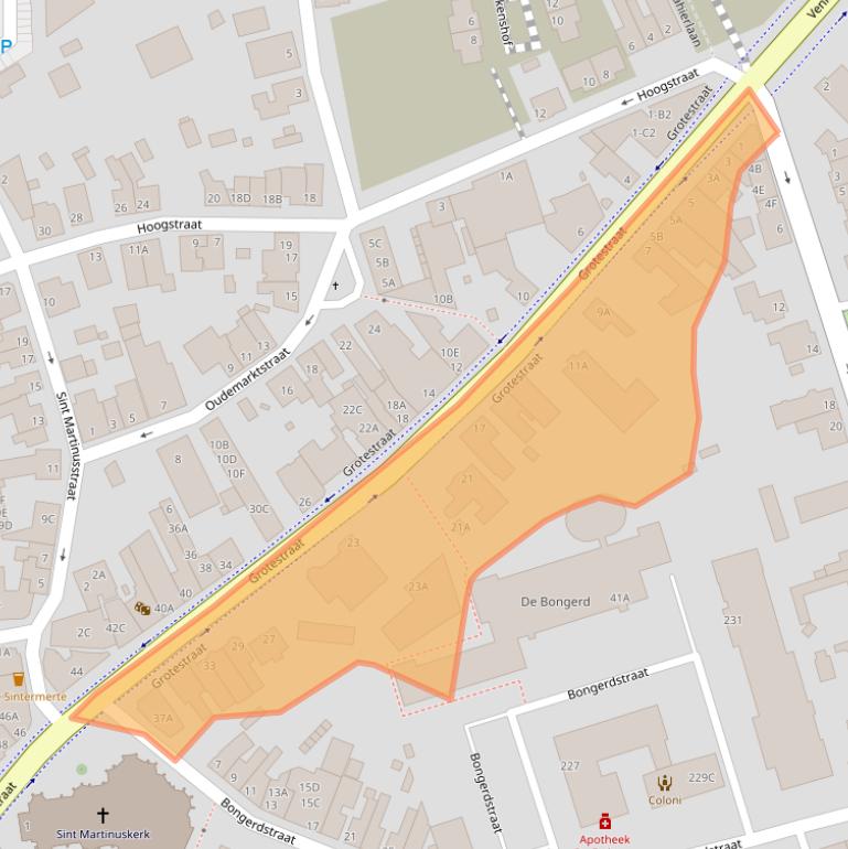 Kaart van postcodegebied 5931CS.
