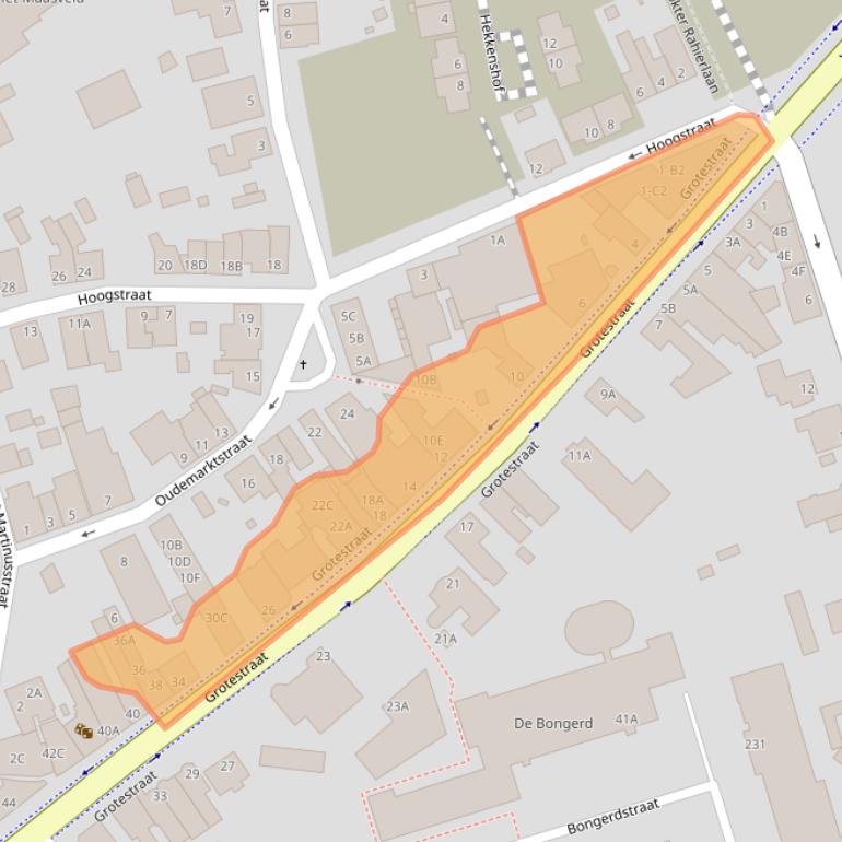 Kaart van postcodegebied 5931CV.